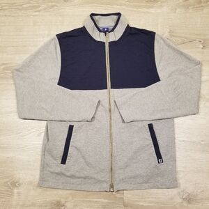 Footjoy Thermo Series Hybrid Golf Jacket Mens Medium Full Zip Quilted Gray Blue